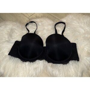 Torrid Curve Lightly Lined Strapless Bra Lace Underwire Womens 40C Black New
